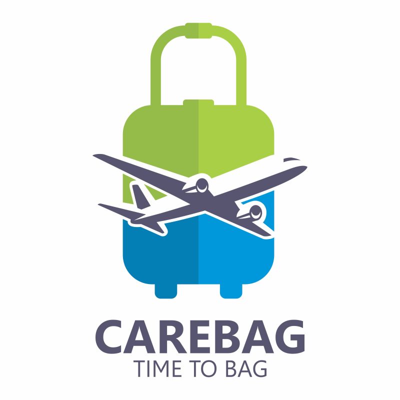 旅游手提箱假日标志矢量