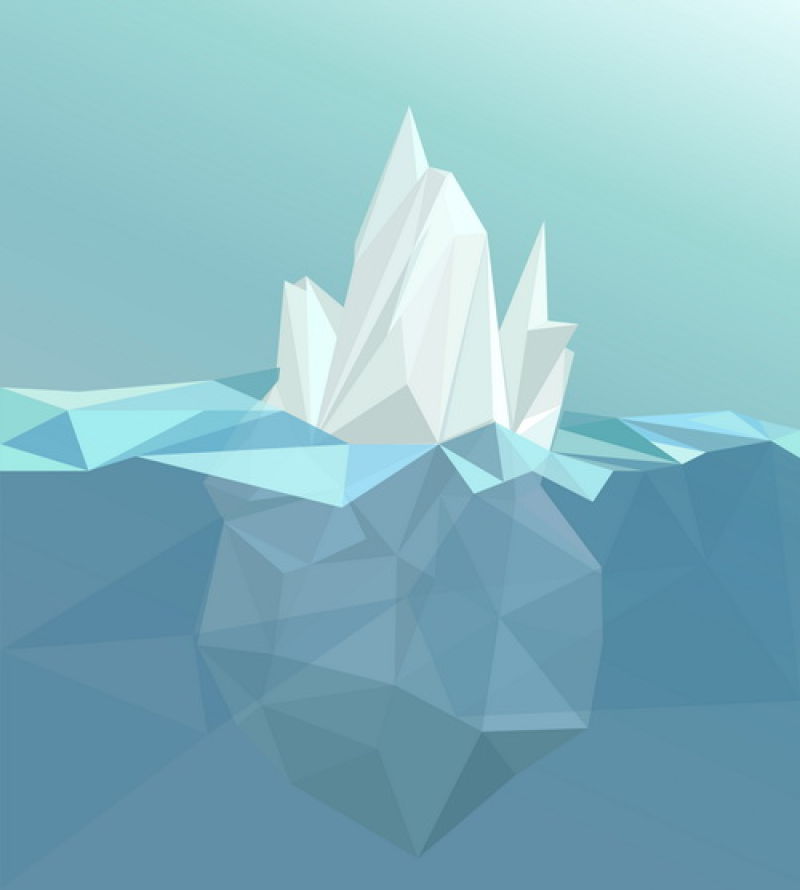 矢量抽象几何元素的冰山平面设计