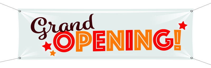 矢量开业横幅设计