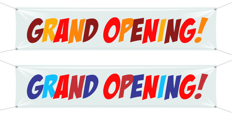 矢量开业横幅设计