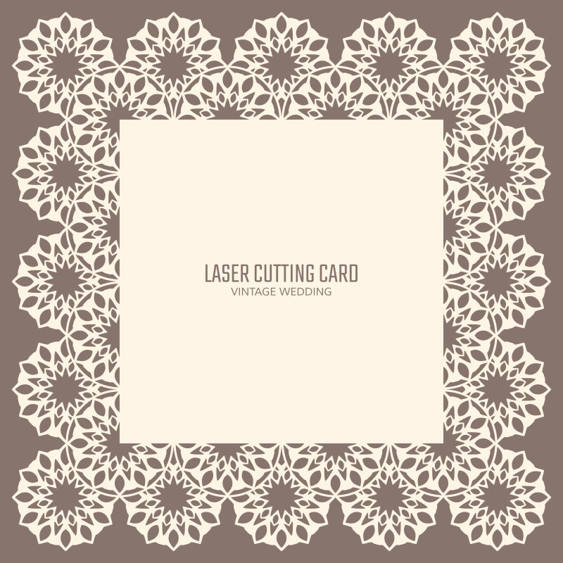 DIY激光切割矢量卡-婚礼模切邀请模板-剪纸花边-剪贴簿剪贴菜单