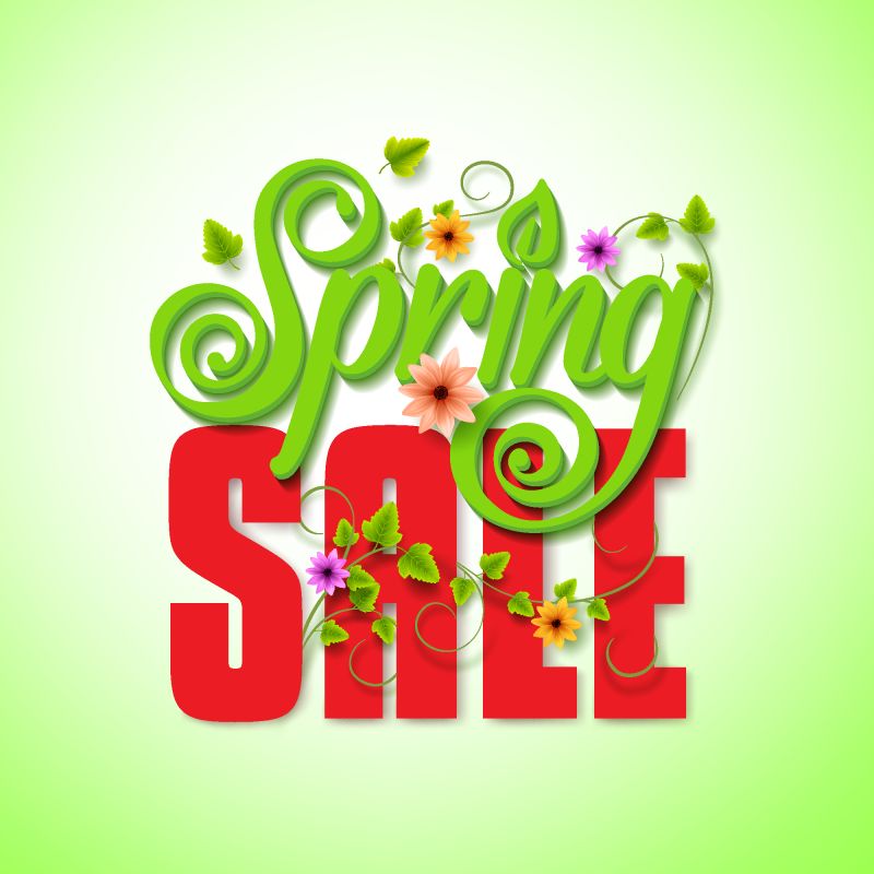 抽象矢量现代春季销售时尚背景