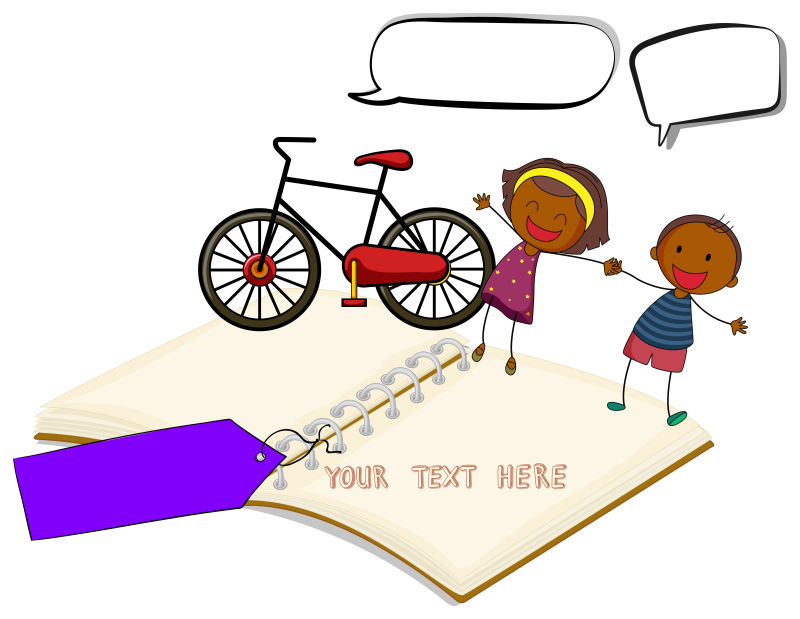 抽象矢量手牵手的学生插图设计