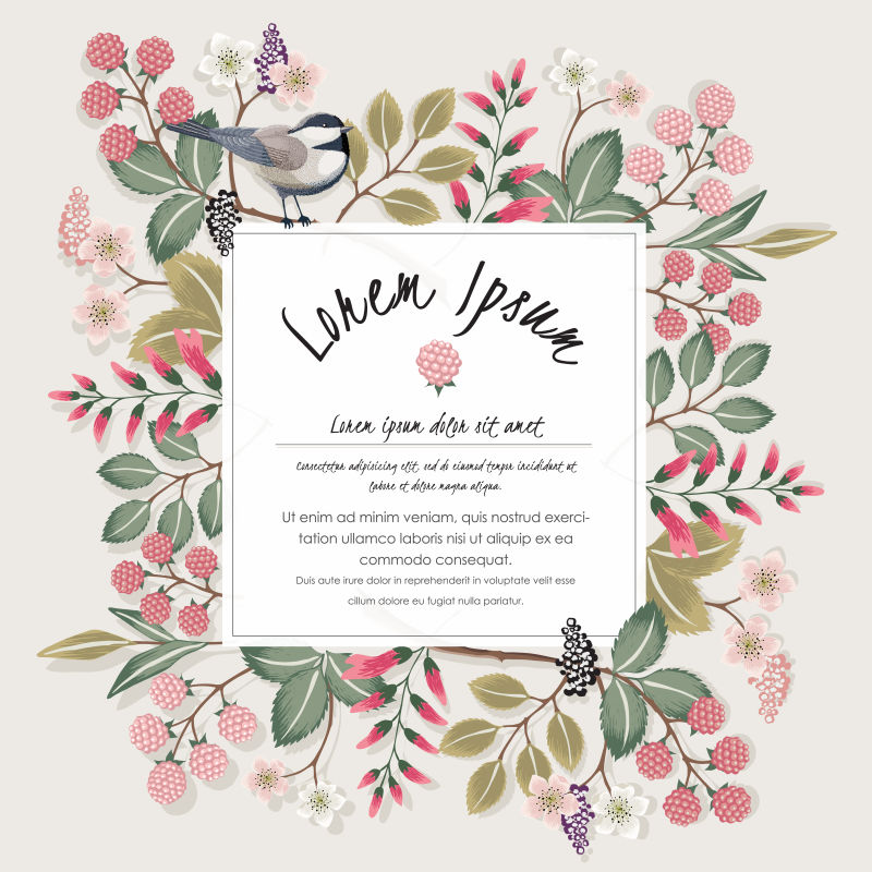 矢量抽象现代花卉元素装饰时尚背景设计