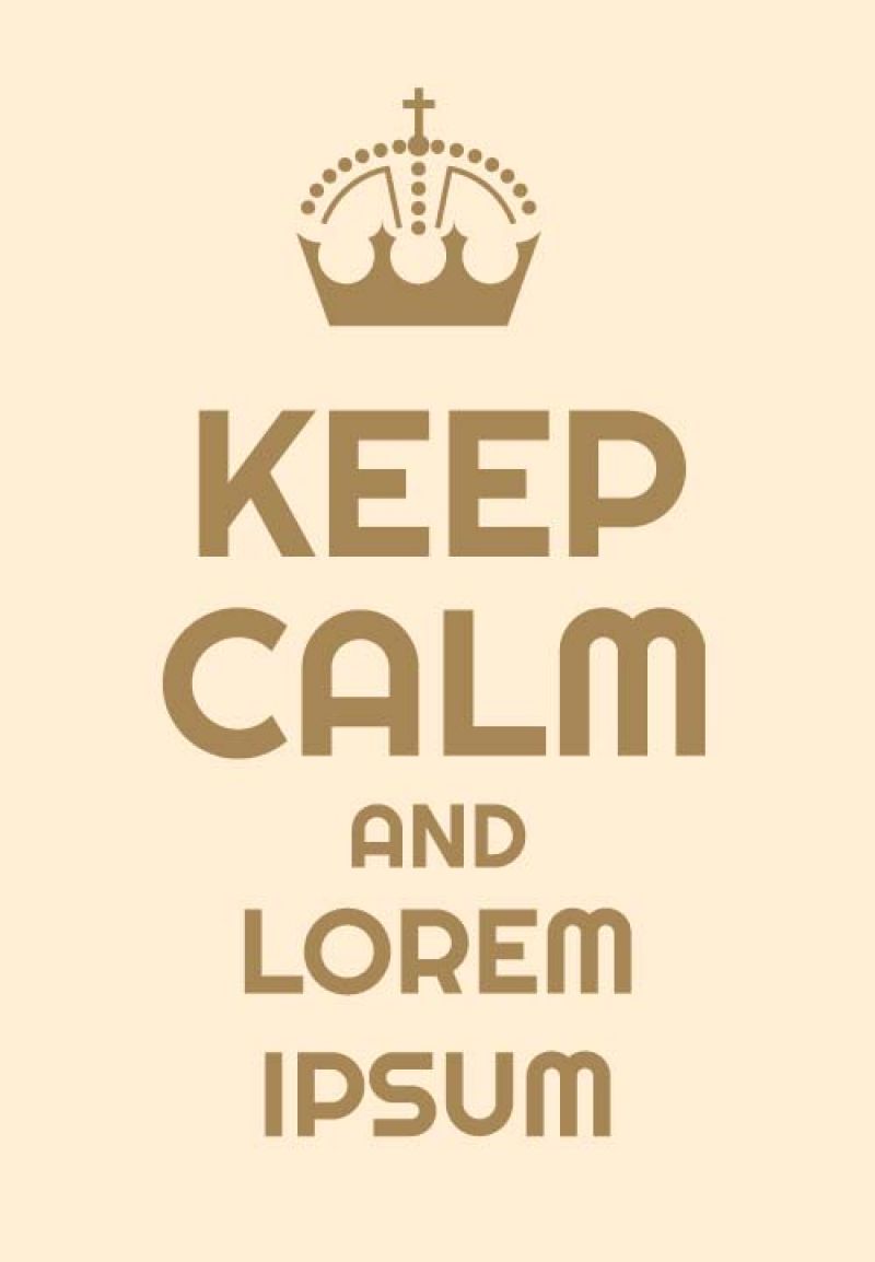 抽象矢量保持冷静主题平面海报