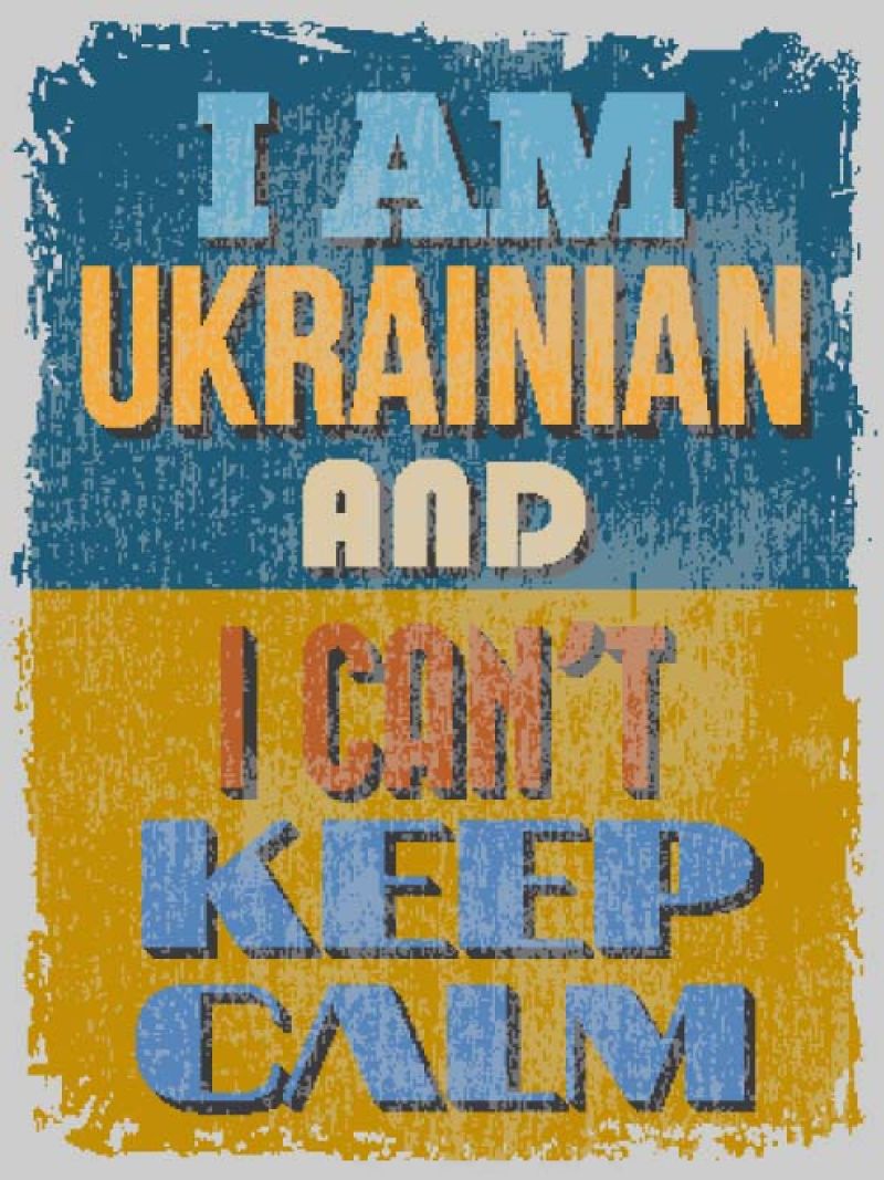 抽象矢量复古风格的保持冷静主题海报设计