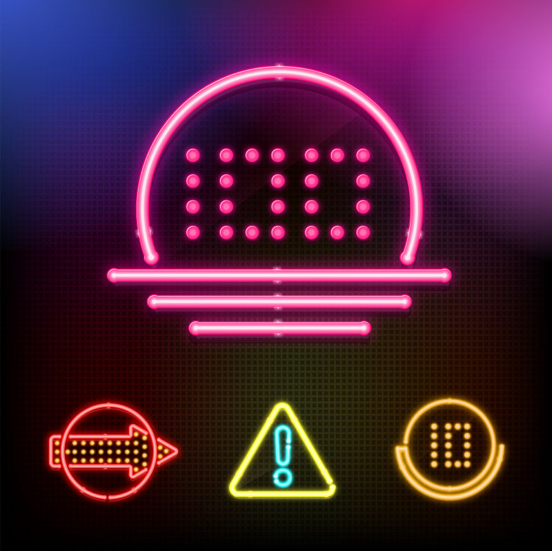矢量霓虹灯组