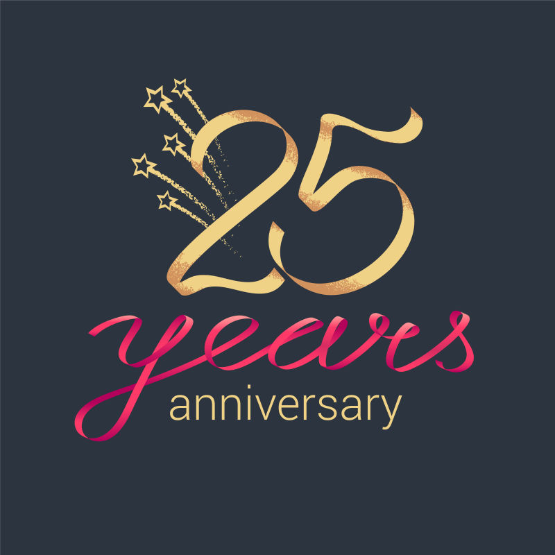 抽象矢量25周年纪念创意背景设计
