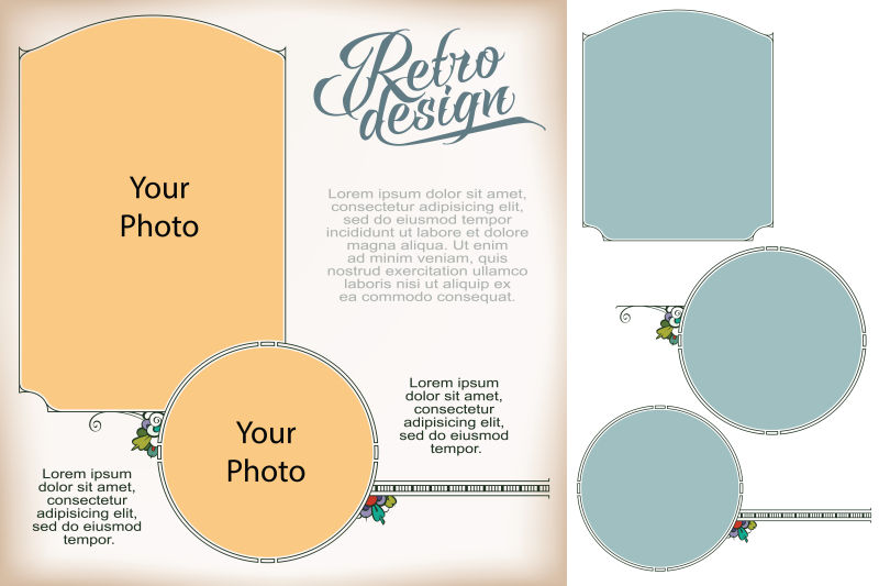 古董设计用于标签横幅贴纸等设计