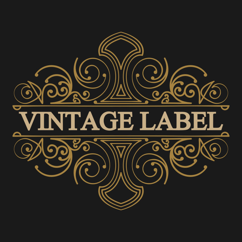 抽象矢量古典装饰标志设计