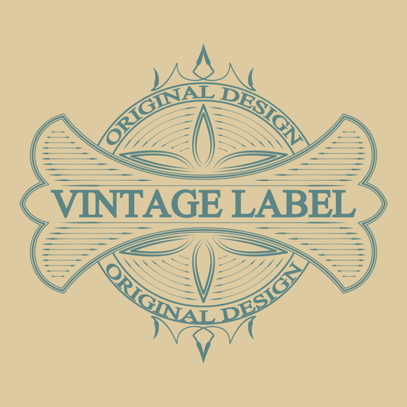 抽象矢量现代装饰风格的标签设计