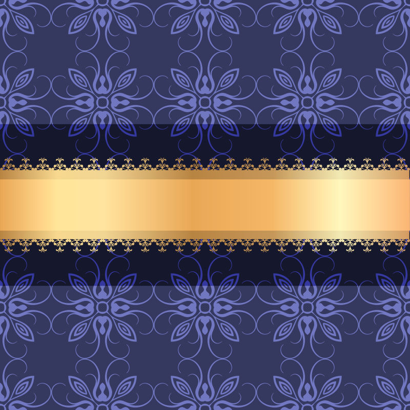 豪华装饰背景与金丝带设计模板