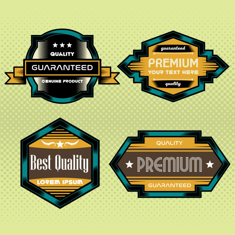 古董背景标签样式设计模板