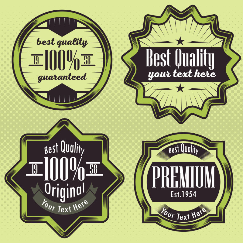 古董背景标签样式设计模板