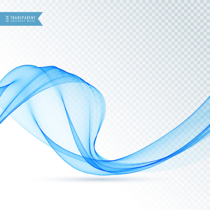 抽象矢量飘逸蓝波元素背景设计