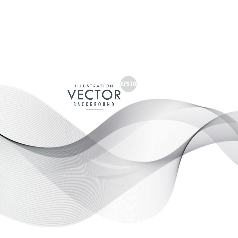 抽象矢量灰色波浪元素背景设计