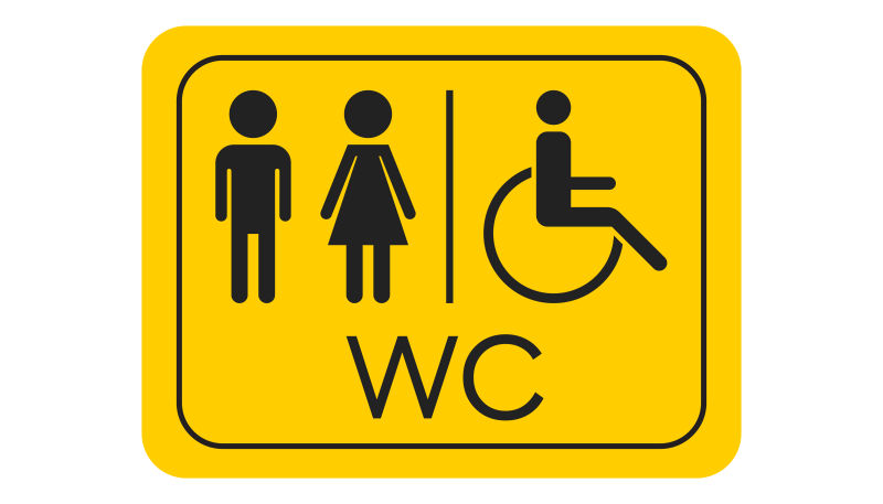 抽象矢量现代厕所标志设计