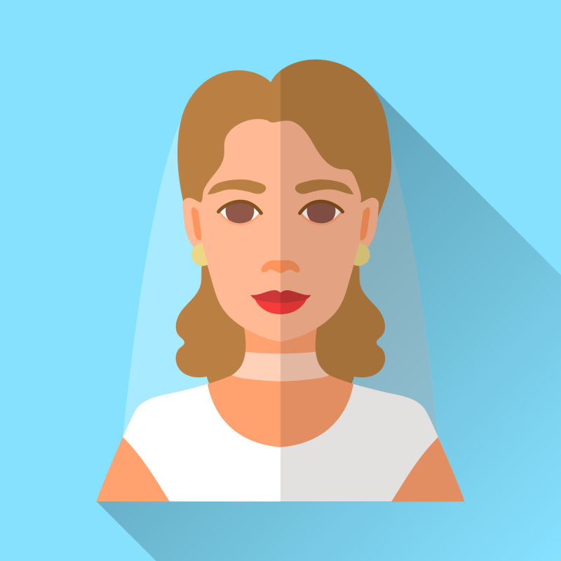 抽象矢量新娘插图设计