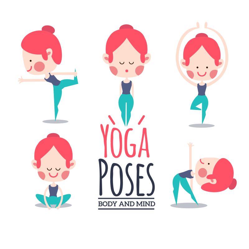 做瑜伽姿势的好女孩