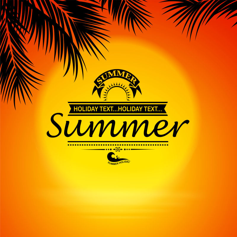 矢量夏季海报设计