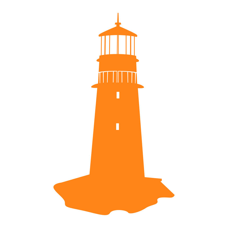 孤零零的灯塔轮廓