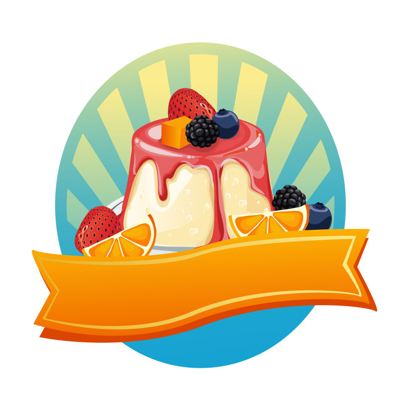 矢量甜点横幅设计