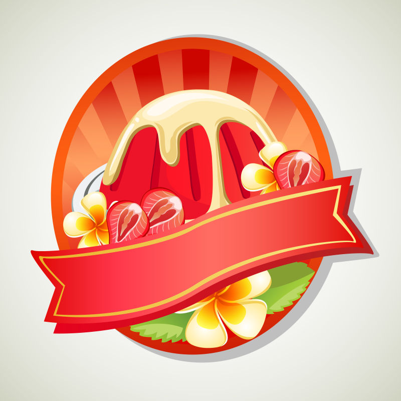 矢量甜点横幅设计