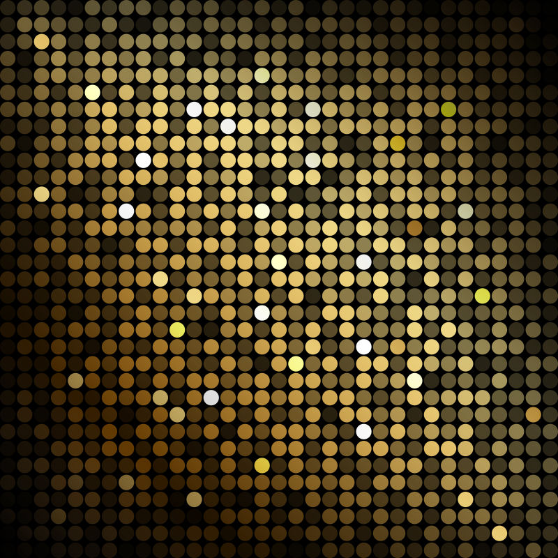 金色迪斯科灯光-矢量抽象背景