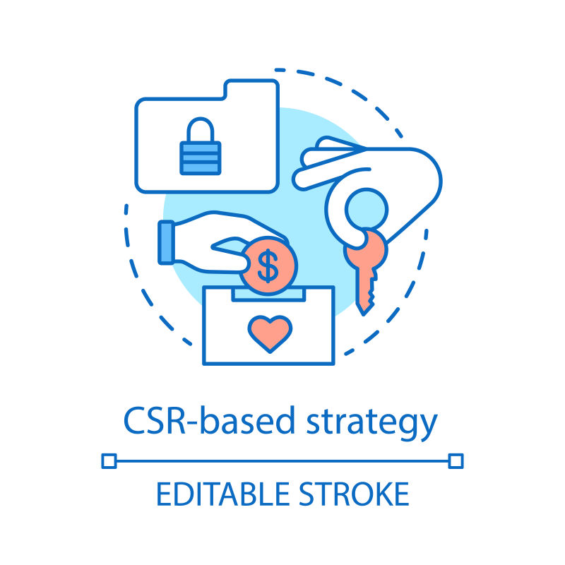 企业社会责任概念图标