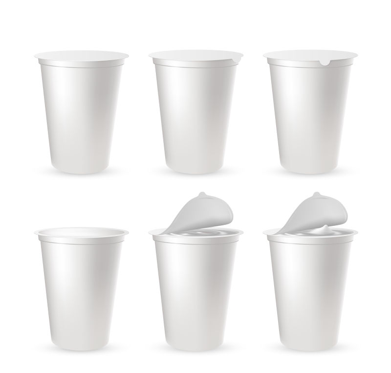 现实的塑料包装酸奶用箔盖帽子