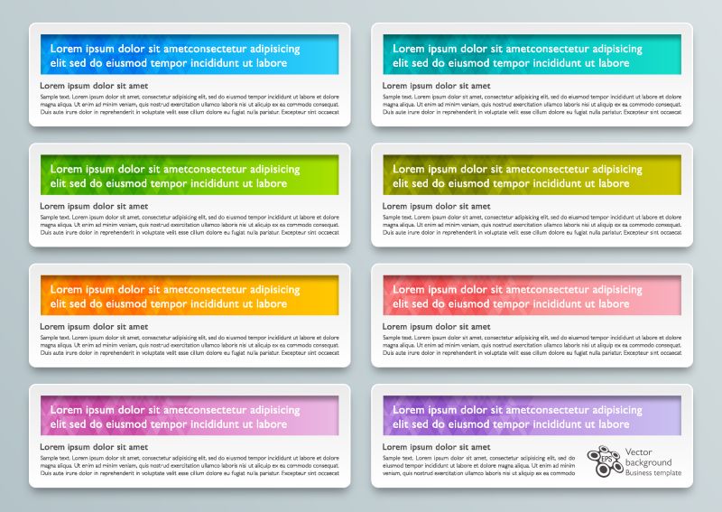 现代信息图形彩色网页设计模板与阴影矢量插图