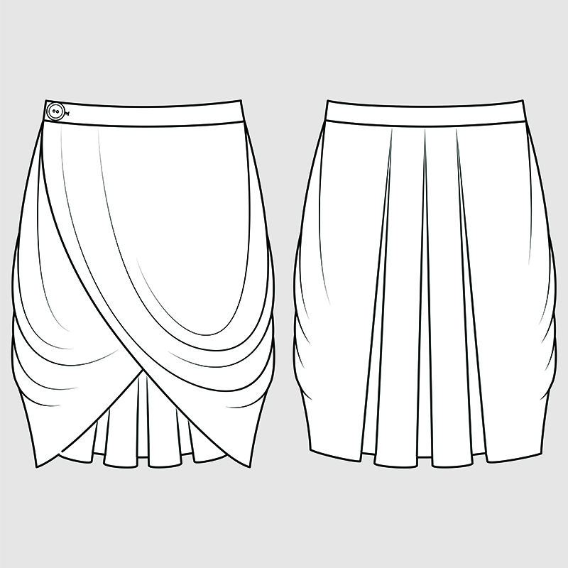 时装插画-CAD-技术图纸-规格图-钢笔工具-可编辑