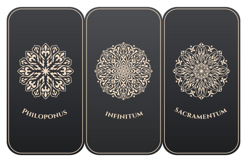 矢量集豪华包装模板在现代花卉风格