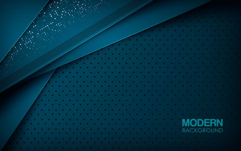 黑色抽象背景-黑色重叠层-纹理与银色闪光点元素装饰