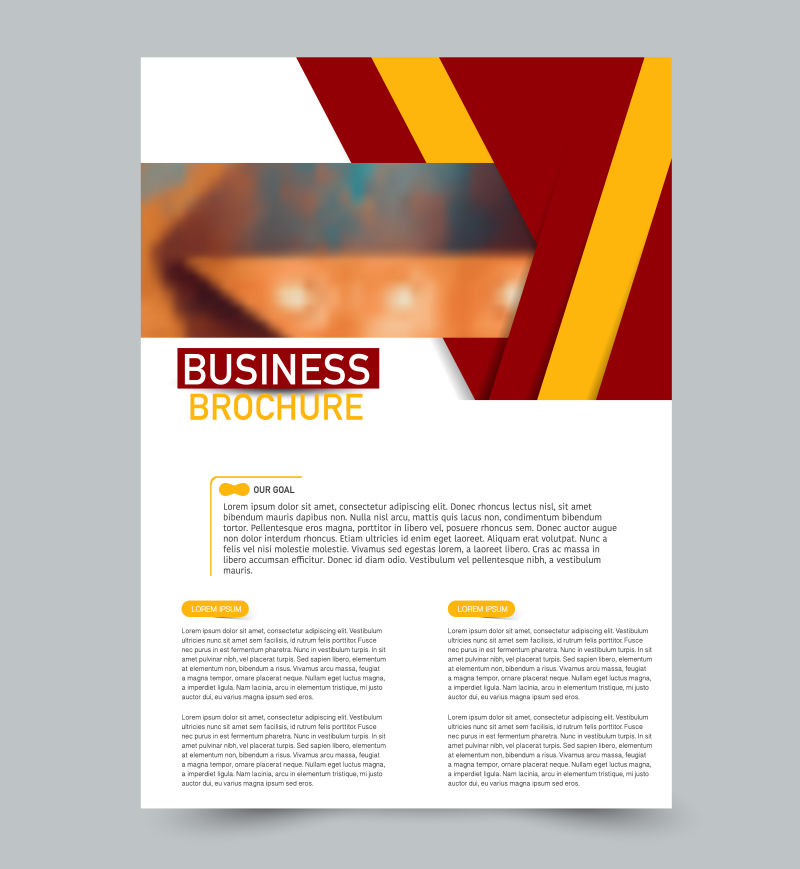 红色和橙色矢量传单模板抽象小册子设计年度报告包括背景商业教育广告可编辑插图