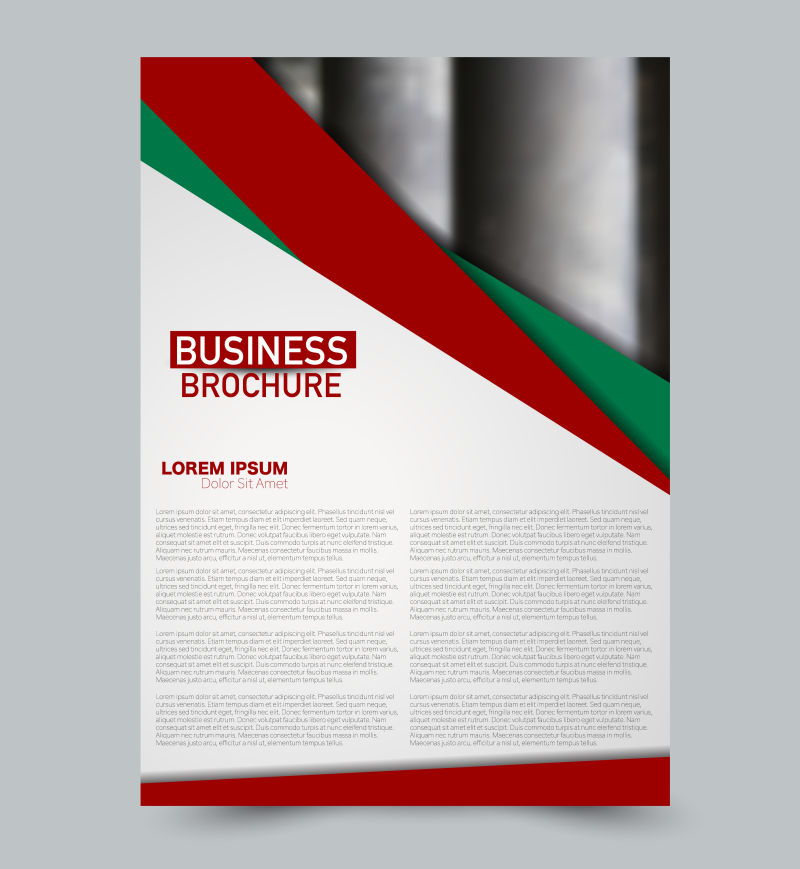 红色和绿色矢量传单模板抽象小册子设计年度报告包括背景商业教育广告可编辑插图