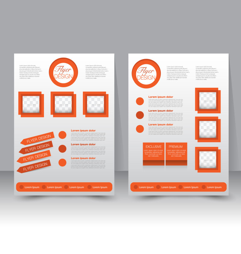 飞片模板商业手册编辑A4海报设计教育演示网站杂志封面橙色
