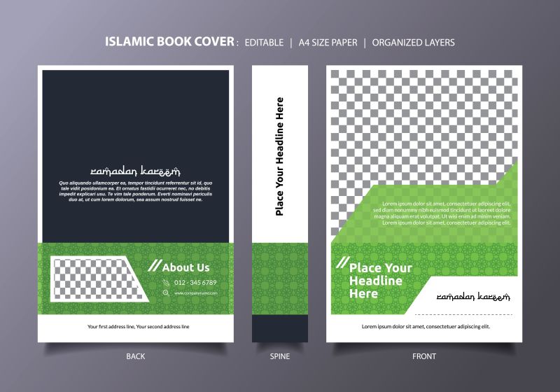 绿色书籍封面模板