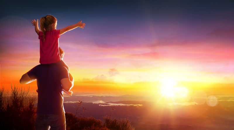 父亲和女儿-父亲节主题