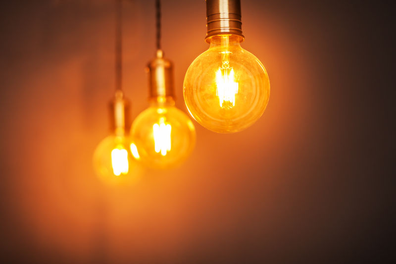 关闭许多黄色灯