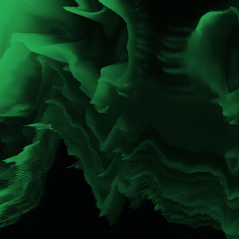 抽象的绿色-带有黑色数字3D故障效果-屏幕技术纹理-分散背景