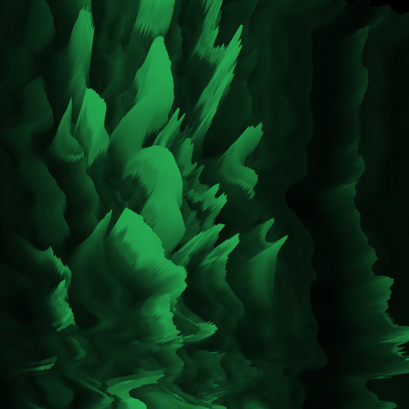 抽象的绿色-带有黑色数字3D故障效果-屏幕技术纹理-分散背景