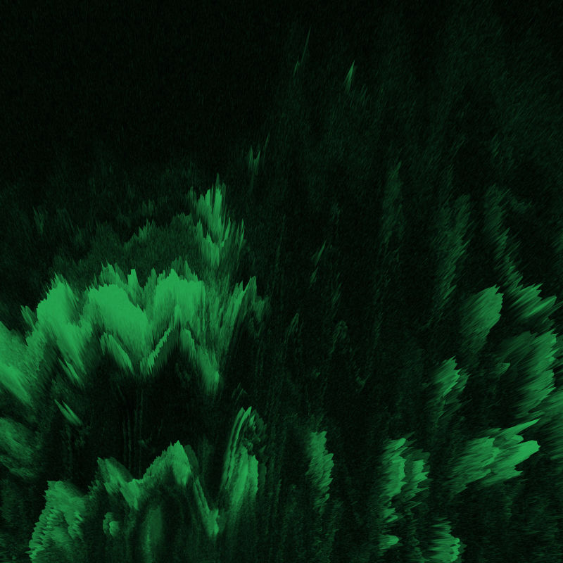 抽象的绿色-带有黑色数字3D故障效果-屏幕技术纹理-分散背景