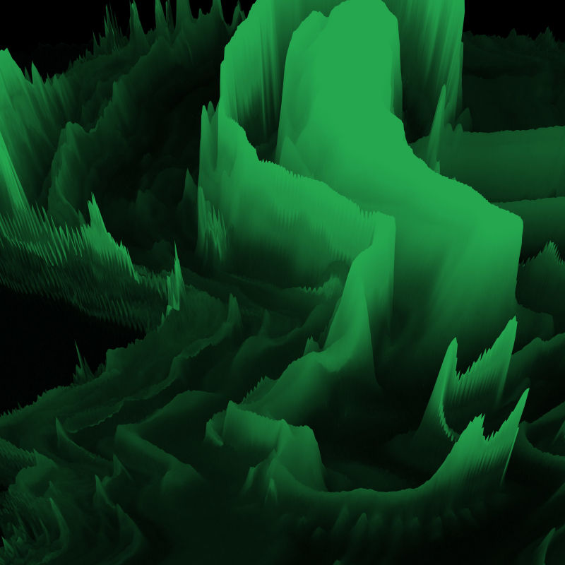 抽象的绿色-带有黑色数字3D故障效果-屏幕技术纹理-分散背景