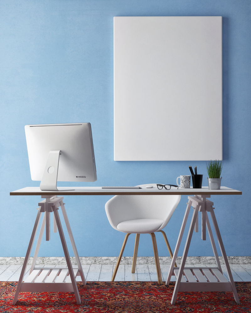 海报框架模板工作空间模型三维渲染3D演示