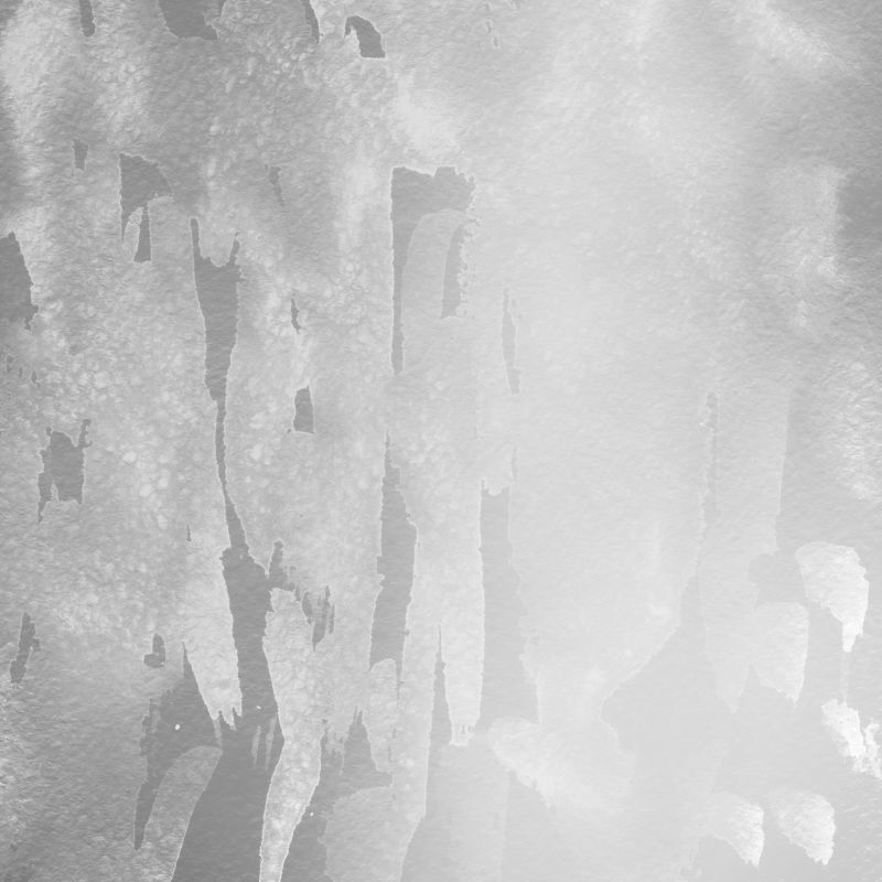 白纸背景上的银色墨水和水彩纹理-油漆泄漏和ombre效应-手绘抽象形象