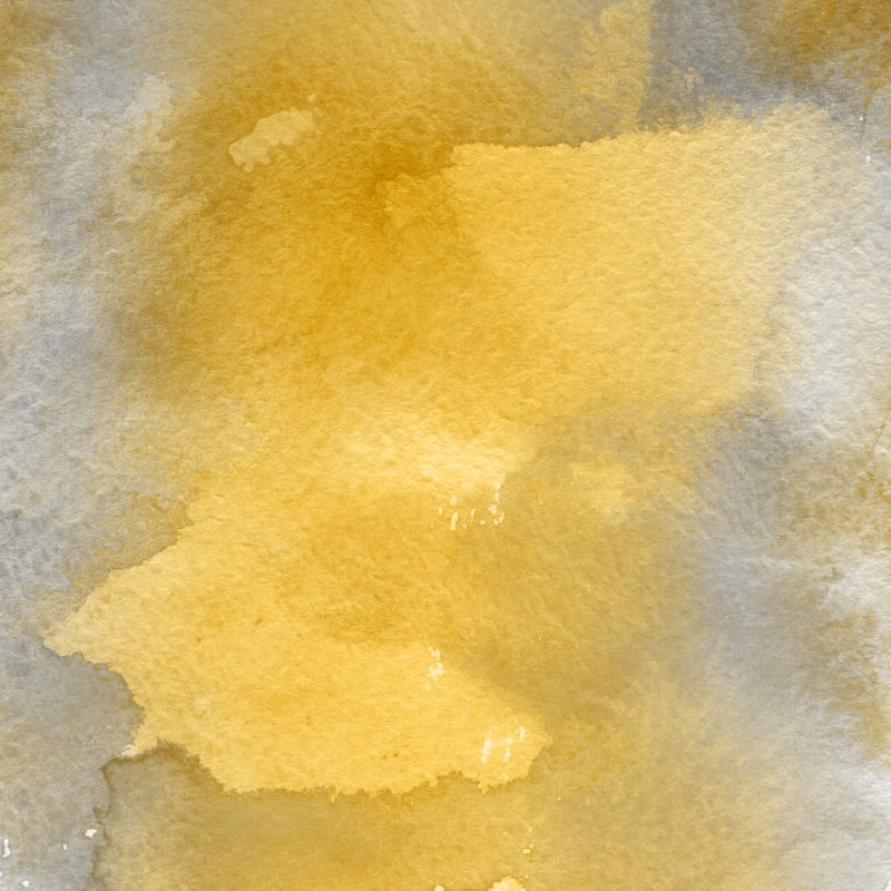 白纸背景上的金色奢华墨水和水彩纹理-油漆泄漏和ombre效应-手绘抽象 
