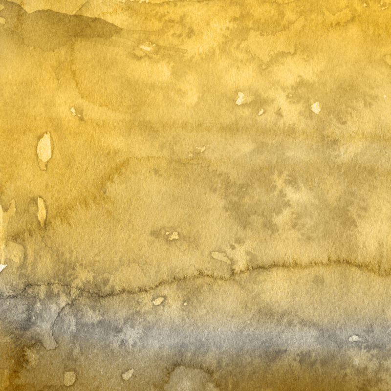 白纸背景上的金色奢华墨水和水彩纹理-油漆泄漏和ombre效应-手绘抽象形象