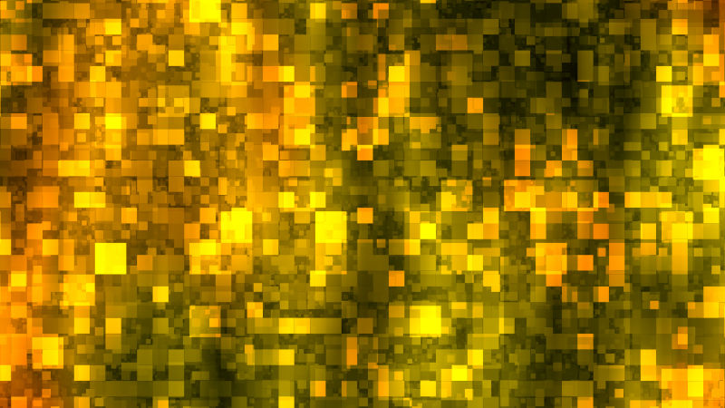 金色大像素正方形抽象图案背景