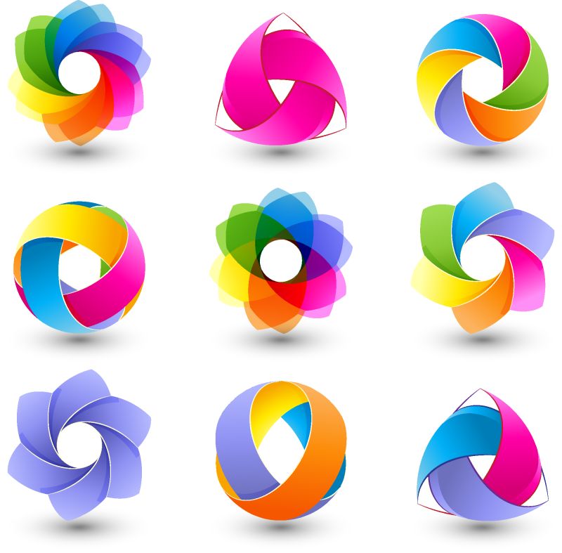 抽象圆形设计元素集